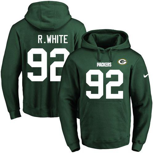 Nike Packers #92 Reggie White Green Name & Number Pullover NFL Hoodie